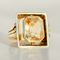 Bague 53 Bague vintage - Citrine env. 6 ct en or jaune 14 carats 58 Facettes
