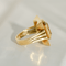 Bague 53 Bague vintage - Citrine env. 6 ct en or jaune 14 carats 58 Facettes