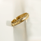 Bague 56 Bague Art nouveau en or jaune 14 carats (585) à gravure florale 58 Facettes