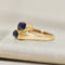 Bague 55 Cartier Toi et Moi - Bague vintage en or jaune 18 carats et saphirs 58 Facettes
