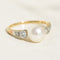 Bague 51.5 Bague Art nouveau en or jaune 14 carats, perle et diamants 58 Facettes