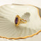 Pendentif 53.5 Pendentif vintage en or jaune 14 carats et améthyste 58 Facettes
