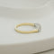 Bague Demi-alliance - Bague en or jaune 14K et diamants 58 Facettes 3140