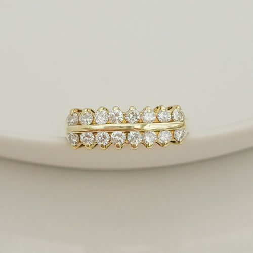 Bague 56 Bague diamantée en or jaune 14 K (0,50 ct) 58 Facettes 3137