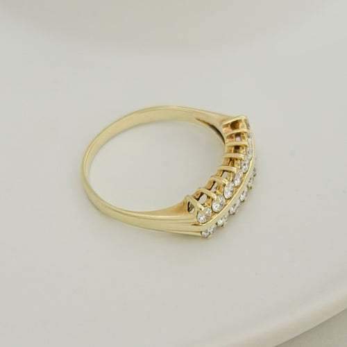 Bague 56 Bague diamantée en or jaune 14 K (0,50 ct) 58 Facettes 3137