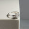 Bague 56 Bague solitaire en or blanc 585 avec diamant et brillants 58 Facettes 3026