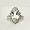 Bague 52.5 Bague antique en or blanc 18 carats avec aquamarine marquise 58 Facettes 2961