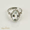 Bague 52.5 Bague antique en or blanc 18 carats avec aquamarine marquise 58 Facettes 2961
