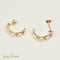 Boucles d'oreilles Boucles d’oreilles vintage en or jaune 14 carats aux opales 58 Facettes 2870