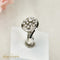 Bague 51.5 Bague vintage en or blanc 14 carats avec diamants 58 Facettes 2825