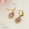 Boucles d'oreilles Boucles d’oreilles vintage en or jaune 14 carats et améthystes 58 Facettes 2788