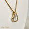 Collier Fermoir de collier en or jaune 14 carats et diamants 58 Facettes 2795