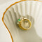 Bague 55.5 Bague en or jaune 14 carats avec diamants et émeraude 58 Facettes 2700