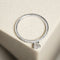 Bague 52.5 Bague halo en platine 950 avec diamants taille brillant 58 Facettes 2821