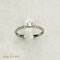 Bague 52.5 Bague halo en platine 950 avec diamants taille brillant 58 Facettes 2821
