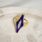 Bague 53 Bague en or jaune 18 carats avec émail - Taille 53 58 Facettes 2791