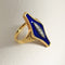 Bague 53 Bague en or jaune 18 carats avec émail - Taille 53 58 Facettes 2791