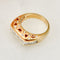 Bague 55 Bague en or jaune 750 avec diamants taille baguette et brillant 58 Facettes 2668