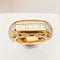 Bague 55 Bague en or jaune 750 avec diamants taille baguette et brillant 58 Facettes 2668