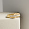 Bague 55 Bague en or jaune 750 avec diamants taille baguette et brillant 58 Facettes 2668