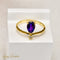 Bague 56 Bague délicate en or 18 carats avec améthyste et diamant 58 Facettes 2627