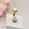 Bague 55 Bague perle en or jaune 14 carats 58 Facettes 2650