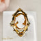 Bague 52.5 Bague camée victorienne en or 14 ct, diamants taille rose et platine 58 Facettes 2623