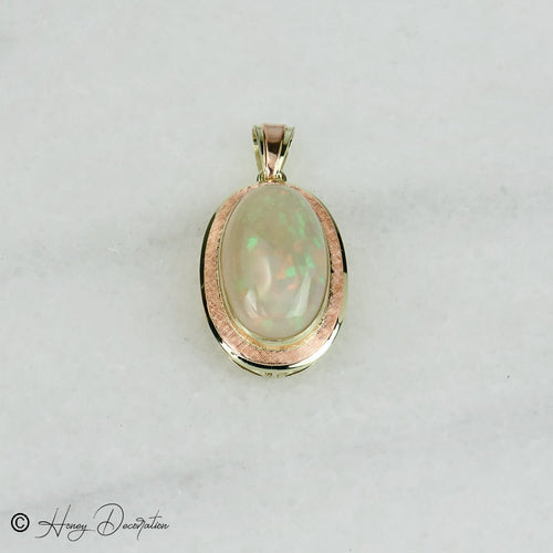 Pendentif Pendentif opale - Pendentif en or jaune 14 carats 58 Facettes 2618