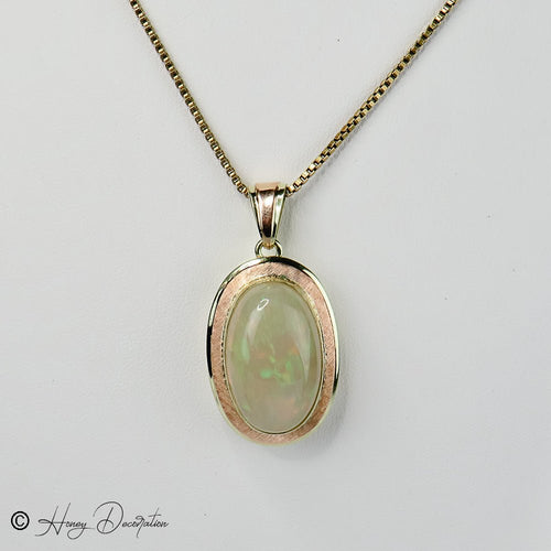 Pendentif Pendentif opale - Pendentif en or jaune 14 carats 58 Facettes 2618