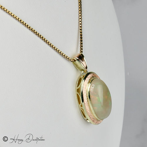 Pendentif Pendentif opale - Pendentif en or jaune 14 carats 58 Facettes 2618