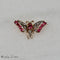Broche Broche géorgienne papillon en or 585 avec diamants et rubis 58 Facettes 2578