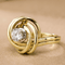 Bague 52.5 Solitaire - Bague en or jaune 14 carats diamant 58 Facettes 2584