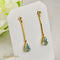 Boucles d'oreilles Boucles d'oreilles pendantes en or 750 avec aquamarines 58 Facettes 2537