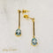Boucles d'oreilles Boucles d'oreilles pendantes en or 750 avec aquamarines 58 Facettes 2537