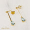 Boucles d'oreilles Boucles d'oreilles pendantes en or 750 avec aquamarines 58 Facettes 2537