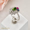 Bague 53 Bague antique en or blanc 585 avec diamants, saphirs, tourmaline et péridot 58 Facettes 2516