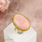 Bague 61 Bague corail ovale en or jaune 750 58 Facettes 2513