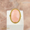 Bague 61 Bague corail ovale en or jaune 750 58 Facettes 2513
