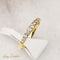 Bague 61.5 Bague demi-alliance en or jaune 18 carats avec diamants 58 Facettes 2506