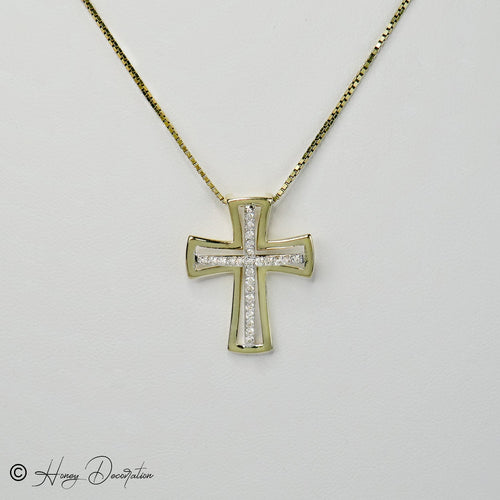Pendentif Pendentif croix - Pendentif en or 14 carats et diamants 58 Facettes 2459