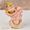 Broche Damenportrait - Broche en or jaune 18 carats et corail 58 Facettes 2514