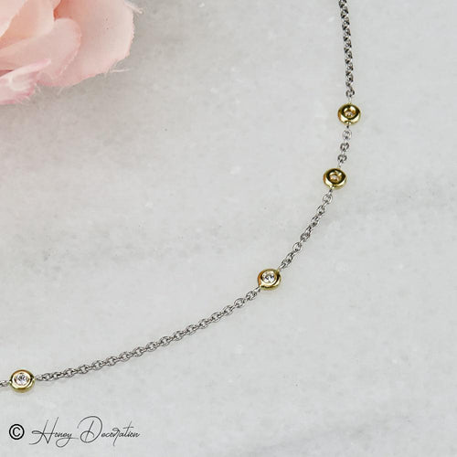 Bracelet Bracelet en platine et or jaune 750 avec diamants 58 Facettes 2485
