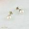 Boucles d'oreilles Ohrstecker - Perles en or jaune 18K 58 Facettes 1949