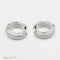 Boucles d'oreilles Créoles en or blanc 18 carats serties de diamants 58 Facettes 881