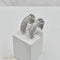 Boucles d'oreilles Créoles en or blanc 18 carats serties de diamants 58 Facettes 881
