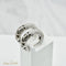 Boucles d'oreilles Créoles en or blanc 18 carats serties de diamants 58 Facettes 881