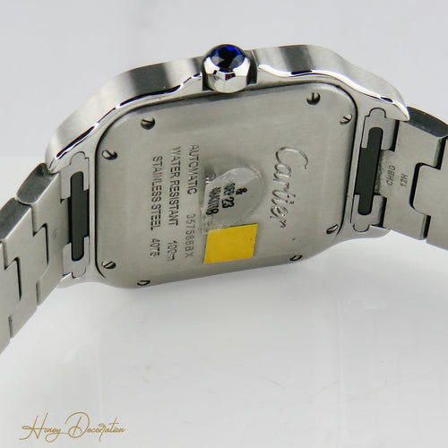Montre Cartier Santos - Montre unisexe en or jaune 18K et acier, diamants 58 Facettes 2504