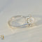 Bague 54 Bague vintage en or blanc 14 carats avec perle Mabe et diamants 58 Facettes