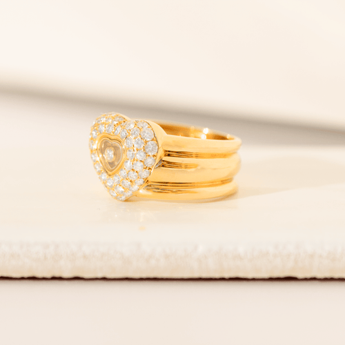 Bague 58 Chopard Happy Diamonds - Bague en or jaune 18 carats et diamants 1,35 ct 58 Facettes 3288