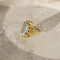 Bague 55 Bague vintage en or jaune 14 carats avec aquamarine 58 Facettes 1261